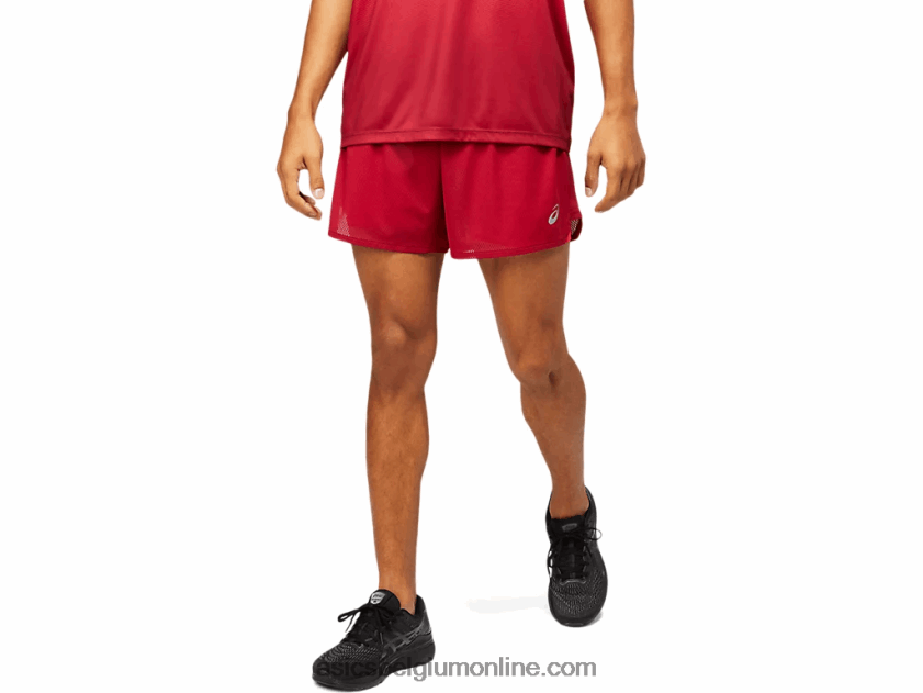 heren ventileren 2-n-1 5in kort V6HXR21803 bordeaux/elektrisch rood Asics