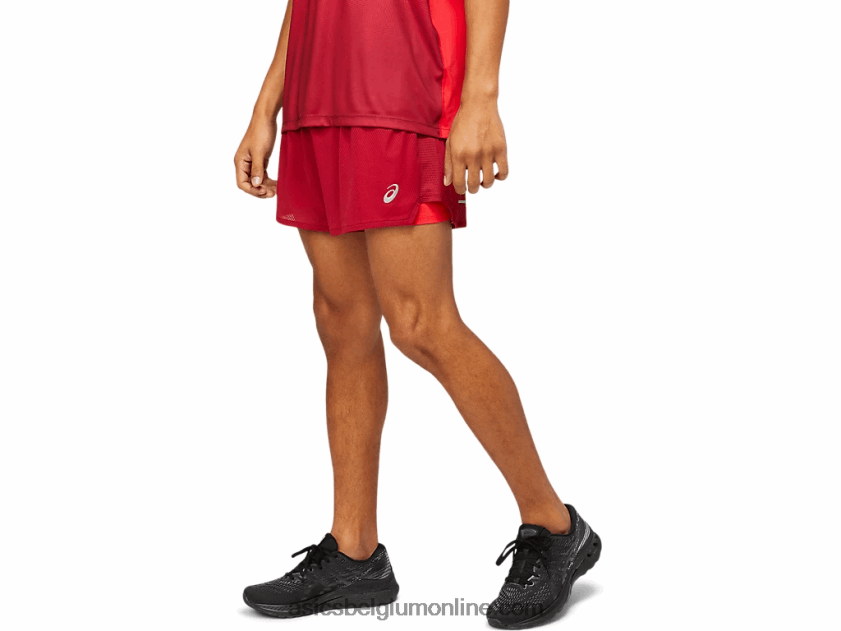 heren ventileren 2-n-1 5in kort V6HXR21803 bordeaux/elektrisch rood Asics