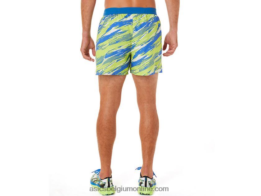 kleurinjectie short voor heren V6HXR21425 gevaar groen Asics