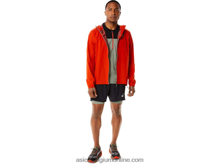 korte fujitrail heren V6HXR21139 performance zwart/korstmos groen Asics