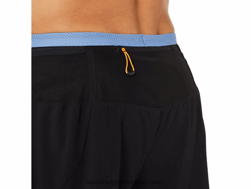 korte fujitrail heren V6HXR21524 uitvoering zwart/blauw harmonie Asics