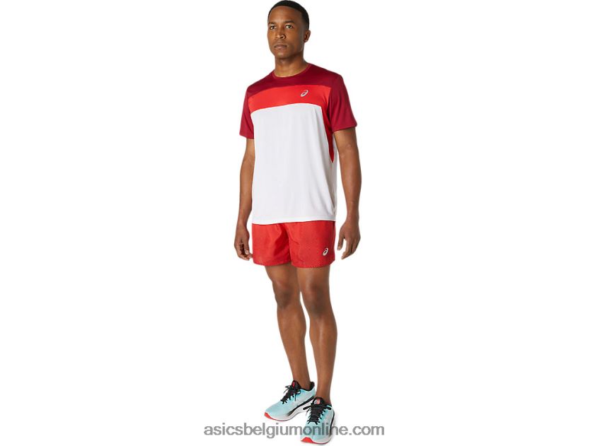 korte heren kasane V6HXR21776 elektrisch rood/bordeaux Asics