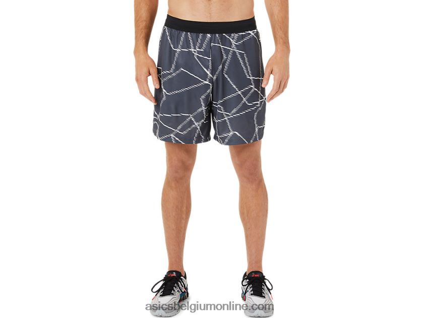 seizoensshort met all-over print voor heren V6HXR21436 drager grijs Asics