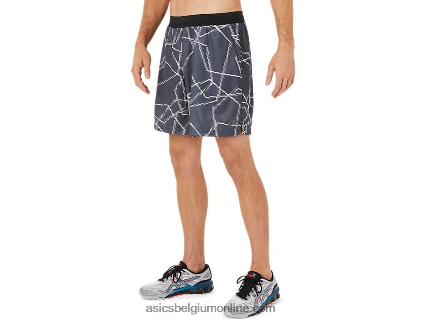 seizoensshort met all-over print voor heren V6HXR21436 drager grijs Asics