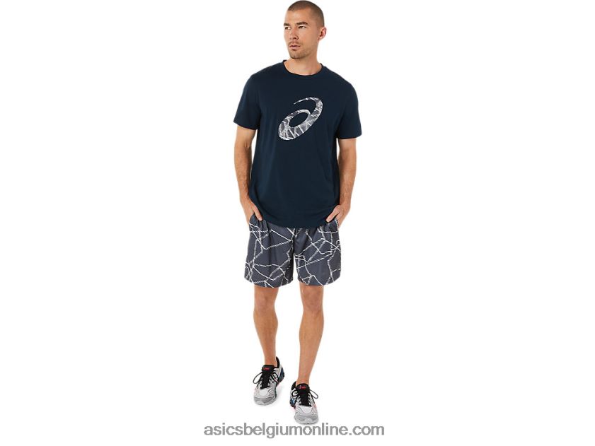 seizoensshort met all-over print voor heren V6HXR21436 drager grijs Asics