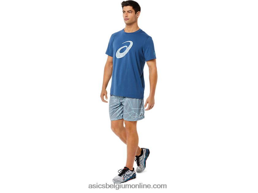 seizoensshort met all-over print voor heren V6HXR21437 blad rots Asics