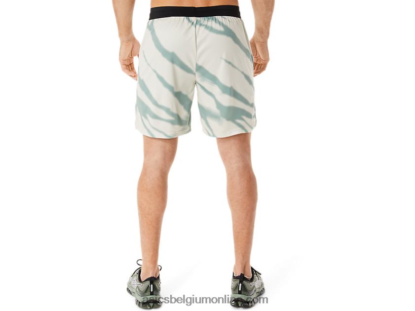 seizoensshort met all-over print voor heren V6HXR2993 rookgrijs/leigrijs Asics