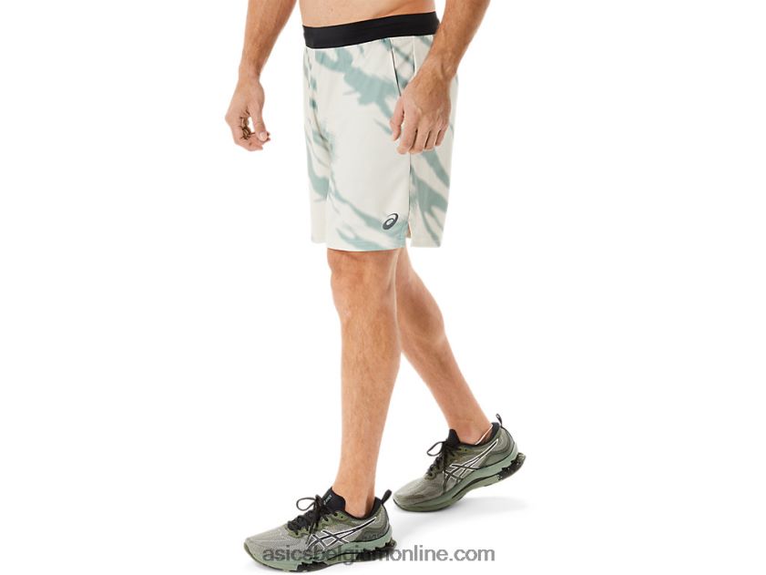 seizoensshort met all-over print voor heren V6HXR2993 rookgrijs/leigrijs Asics
