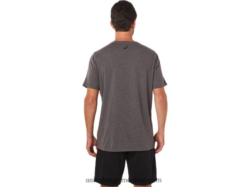 1977 mtn tee V6HXR21637 donkergrijze heide Asics