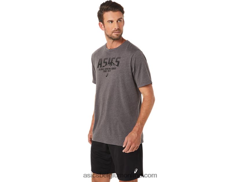 1977 mtn tee V6HXR21637 donkergrijze heide Asics