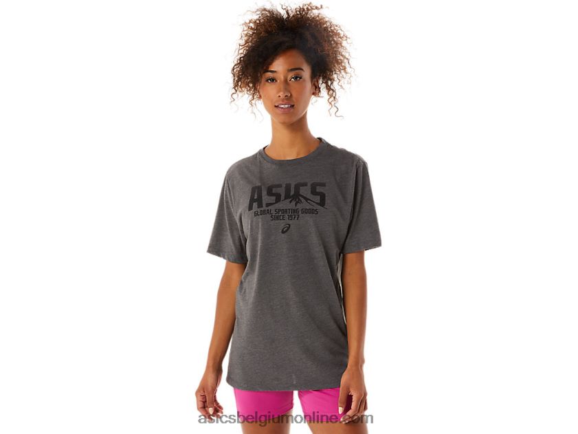 1977 mtn tee V6HXR21637 donkergrijze heide Asics