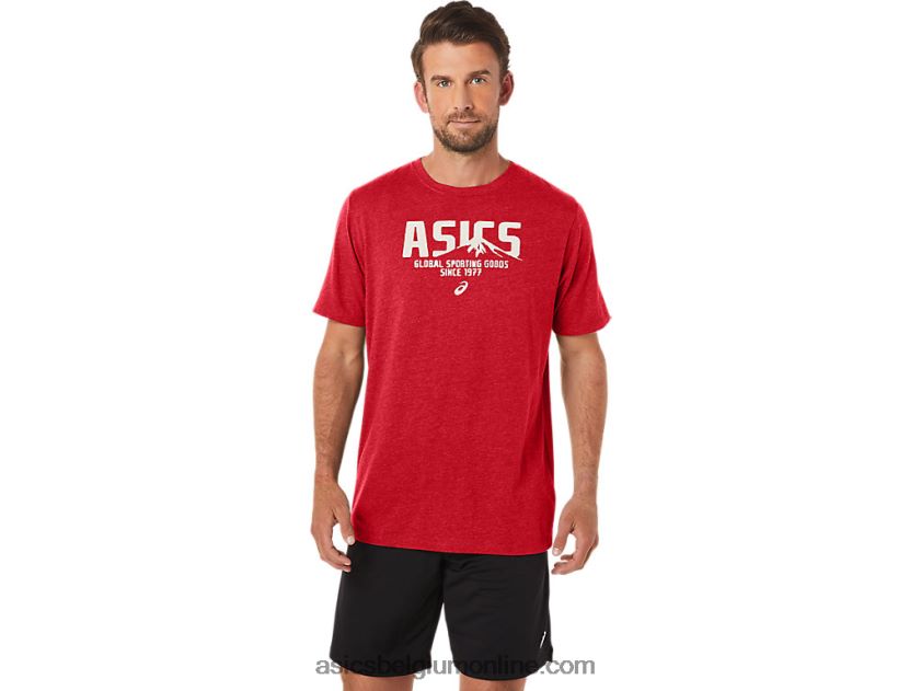 1977 mtn tee V6HXR221 klassieke rode heide Asics