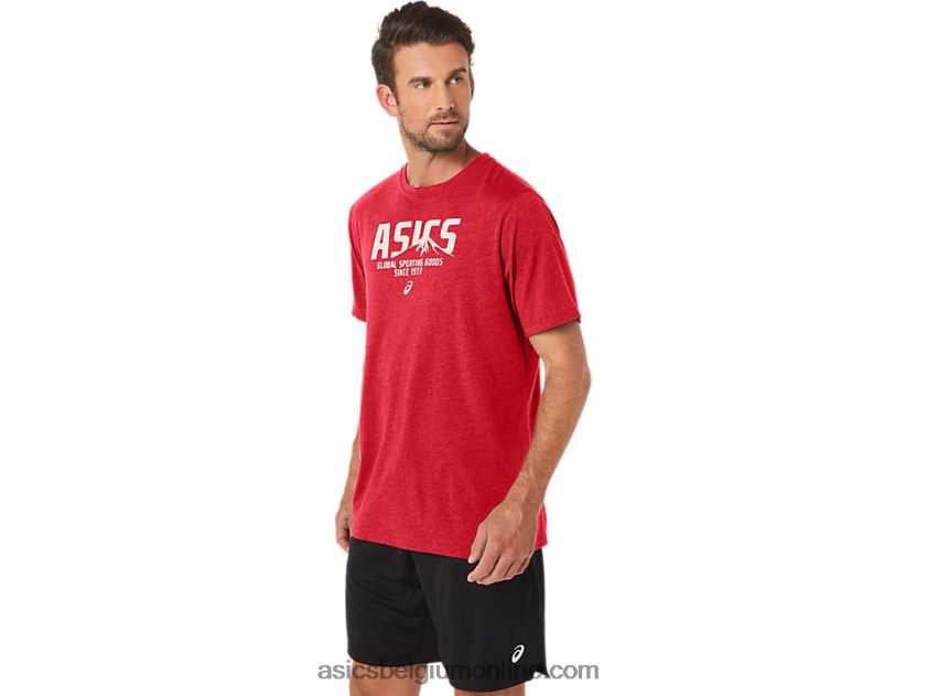 1977 mtn tee V6HXR221 klassieke rode heide Asics