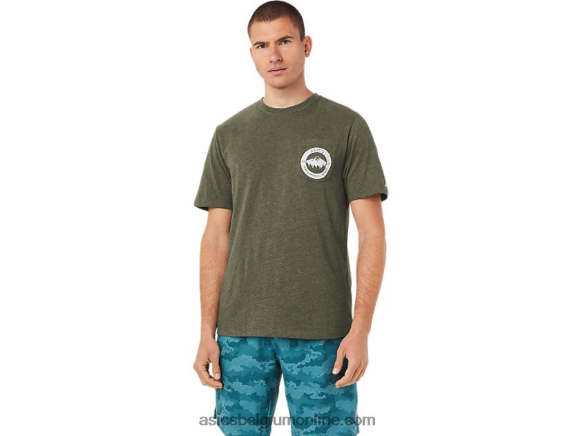 Bergt-shirt uit 1977 V6HXR21080 olijf canvas Asics
