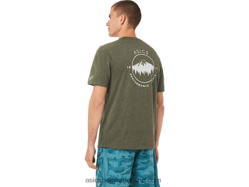 Bergt-shirt uit 1977 V6HXR21080 olijf canvas Asics