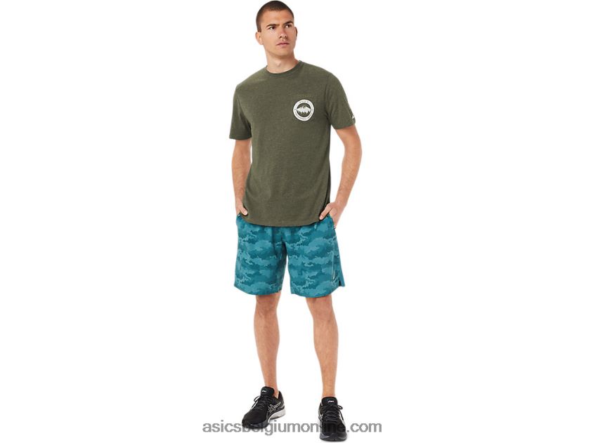 Bergt-shirt uit 1977 V6HXR21080 olijf canvas Asics