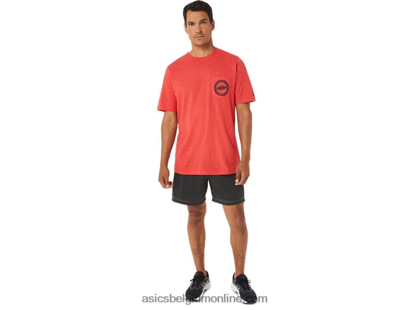 Bergt-shirt uit 1977 V6HXR2890 klassieke rode heide Asics
