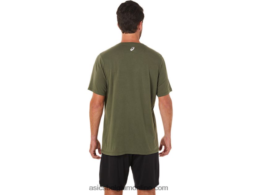 Sportkleding T-shirt uit 1977 V6HXR21654 olijf canvas Asics