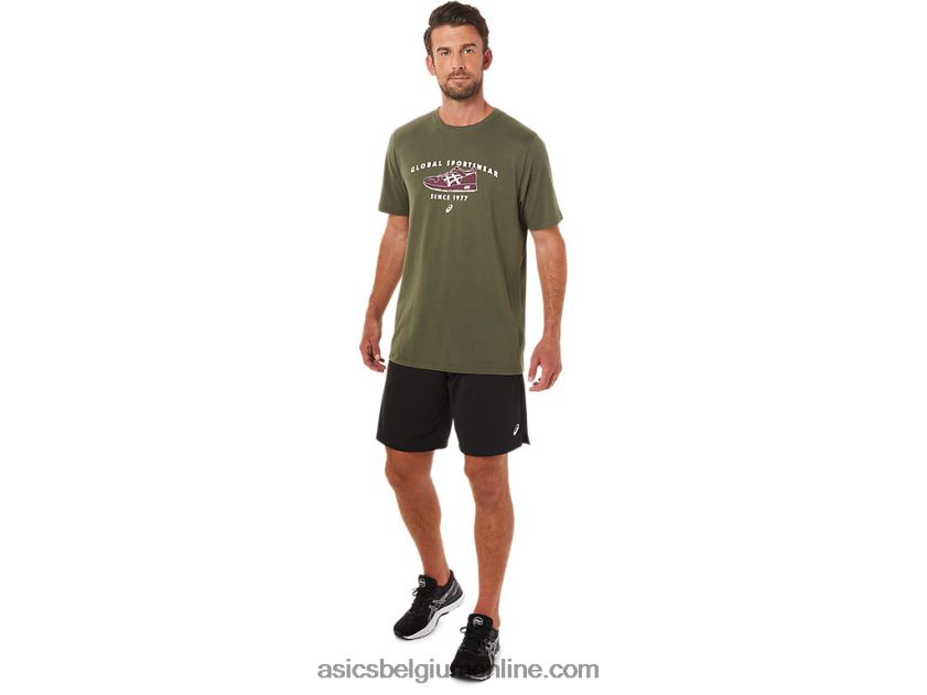 Sportkleding T-shirt uit 1977 V6HXR21654 olijf canvas Asics