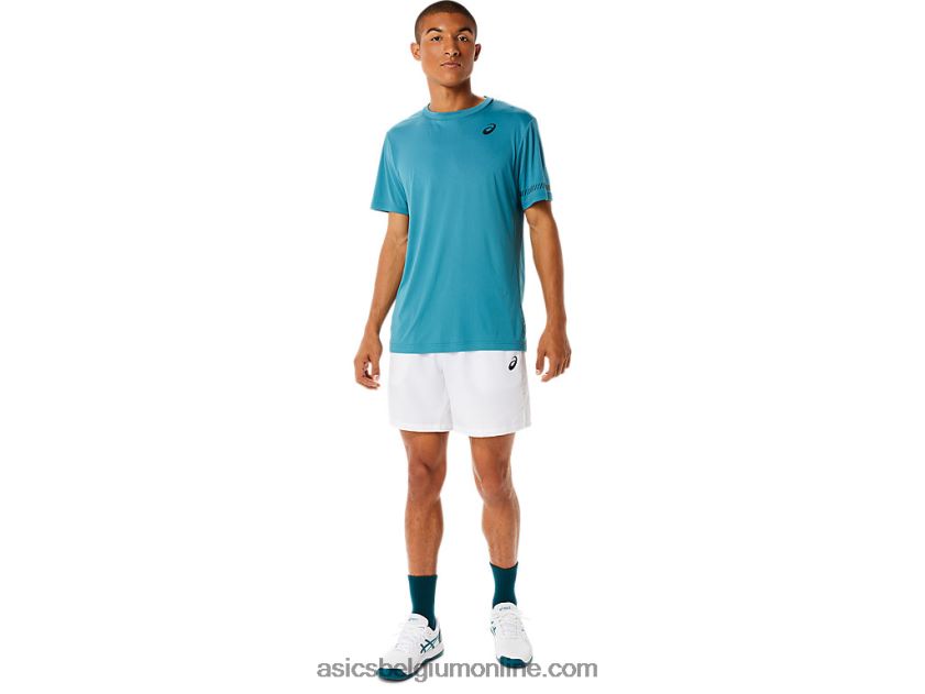 T-shirt met korte mouwen voor heren V6HXR21138 mistige pijnboom Asics