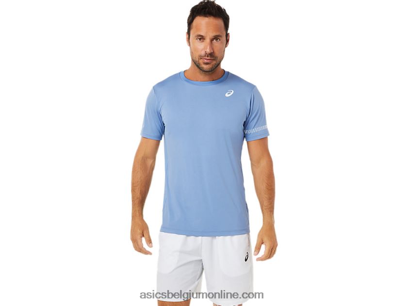 T-shirt met korte mouwen voor heren V6HXR21513 blauwe harmonie Asics