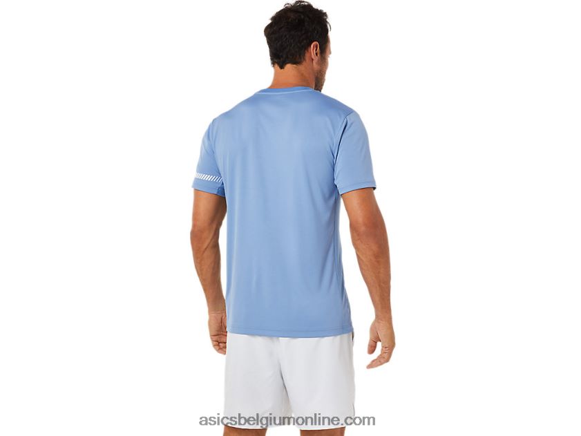 T-shirt met korte mouwen voor heren V6HXR21513 blauwe harmonie Asics