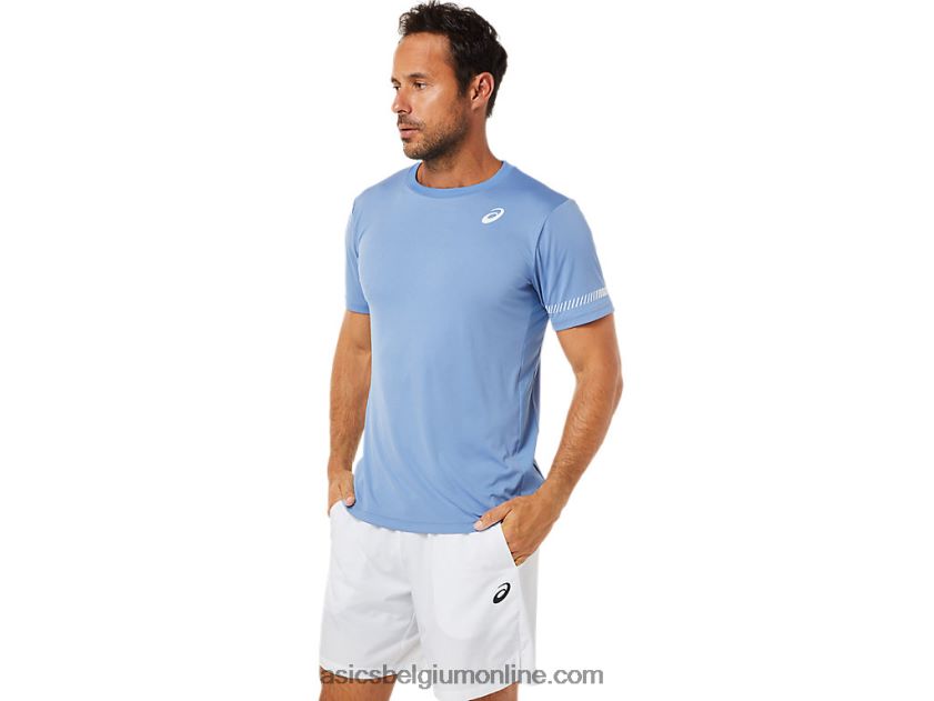 T-shirt met korte mouwen voor heren V6HXR21513 blauwe harmonie Asics