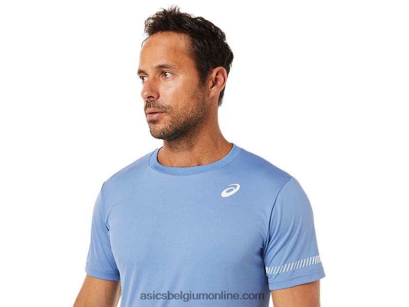 T-shirt met korte mouwen voor heren V6HXR21513 blauwe harmonie Asics