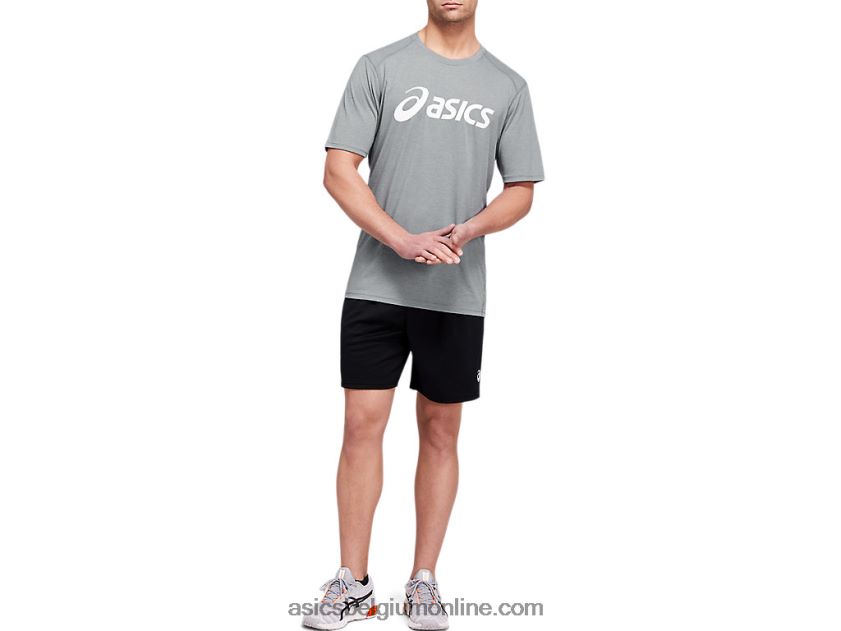Triblend trainingstop met korte mouwen voor heren V6HXR21987 blad rotsheide/wit Asics