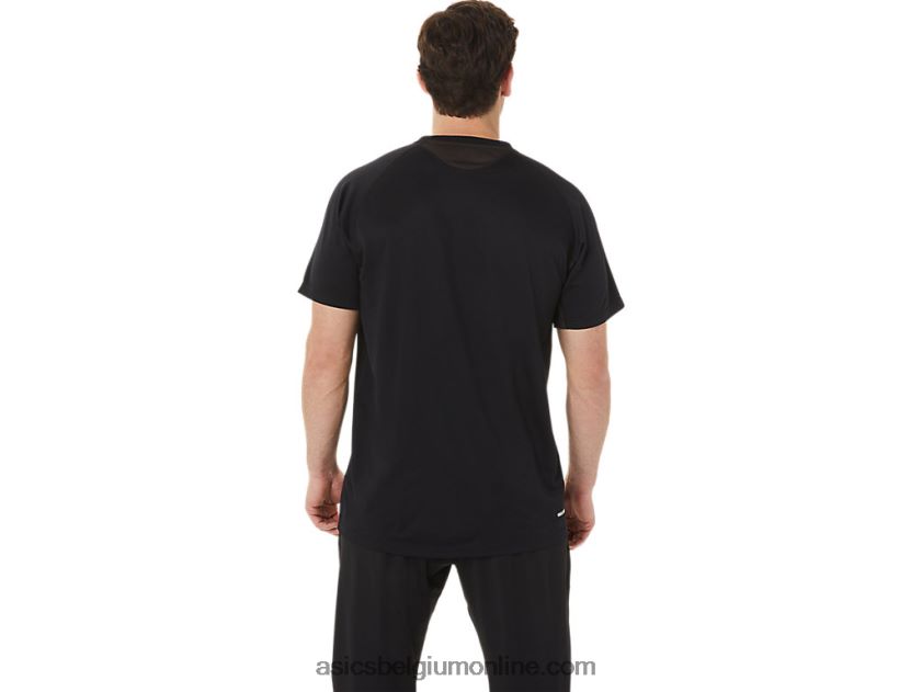 actieve top met korte mouwen voor heren V6HXR2753 prestatie zwart Asics