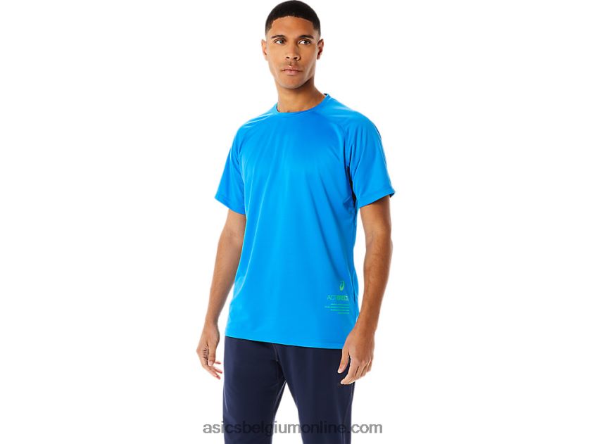 actieve top met korte mouwen voor heren V6HXR2762 elektrisch blauw Asics