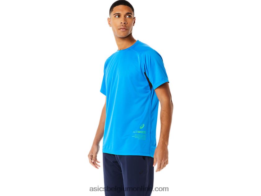 actieve top met korte mouwen voor heren V6HXR2762 elektrisch blauw Asics