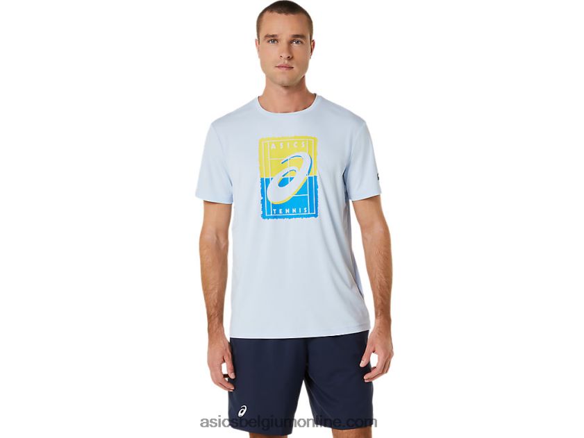 court gs graphic heren-T-shirt V6HXR2474 zachte lucht Asics