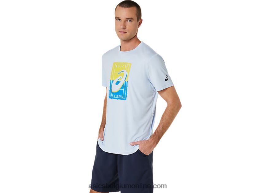 court gs graphic heren-T-shirt V6HXR2474 zachte lucht Asics