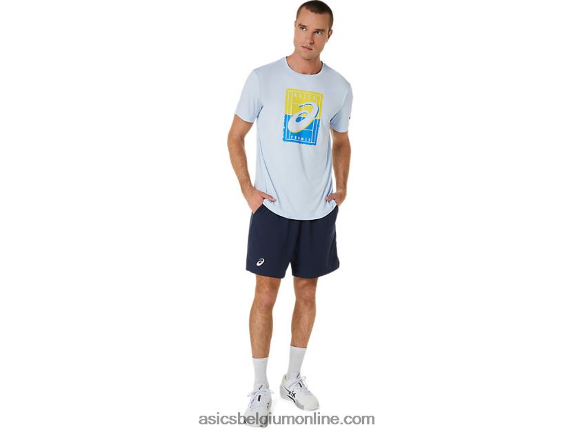 court gs graphic heren-T-shirt V6HXR2474 zachte lucht Asics