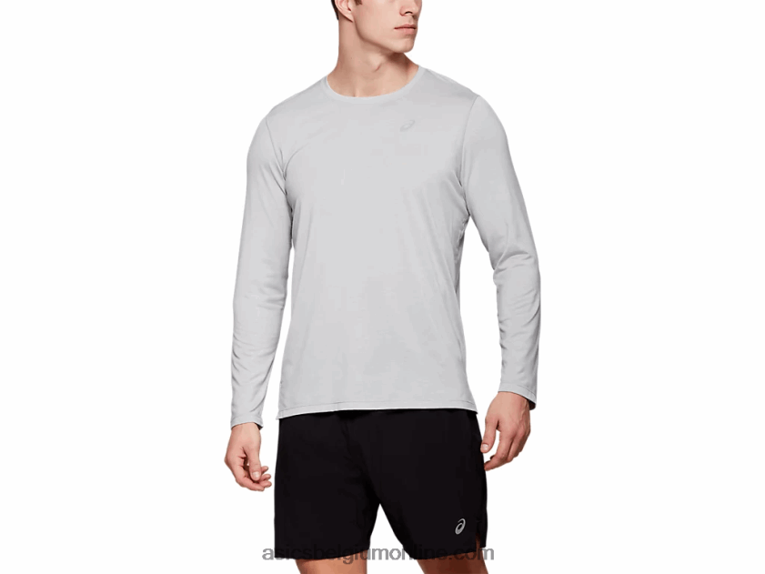 dorai herentop met lange mouwen V6HXR21986 lichtgrijze heide Asics