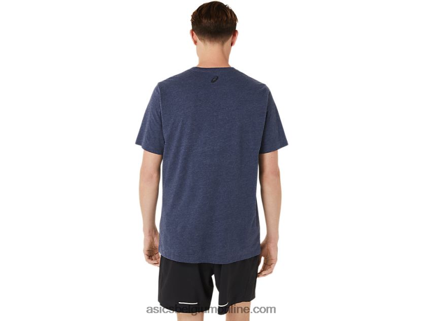 draai een track and field tee V6HXR21263 peacoat heide Asics