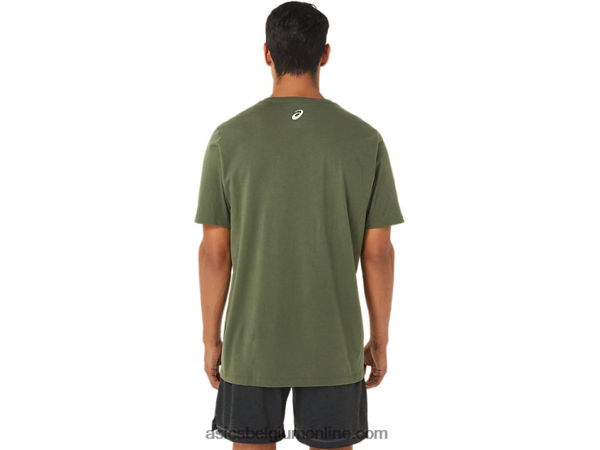 draai een track and field tee V6HXR21267 olijf canvas Asics
