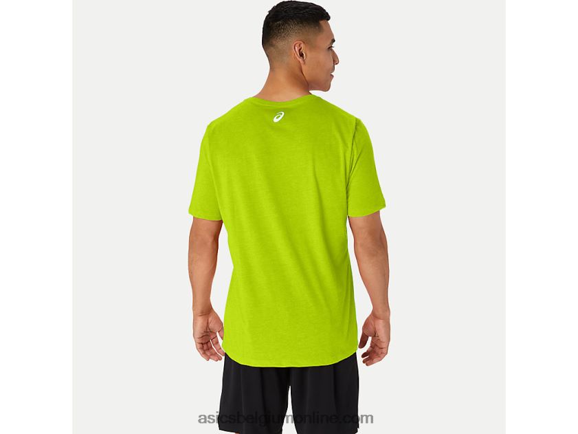 eigenschap met korte mouwen van sport-T-shirt V6HXR214 limoenschil Asics