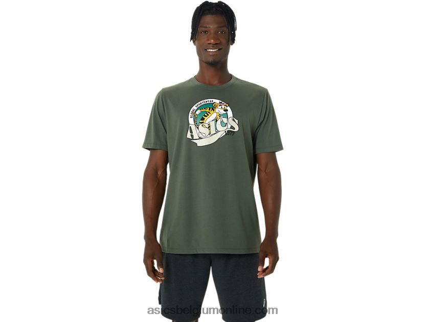 erfgoed 1977 T-shirt V6HXR2875 olijf canvas Asics