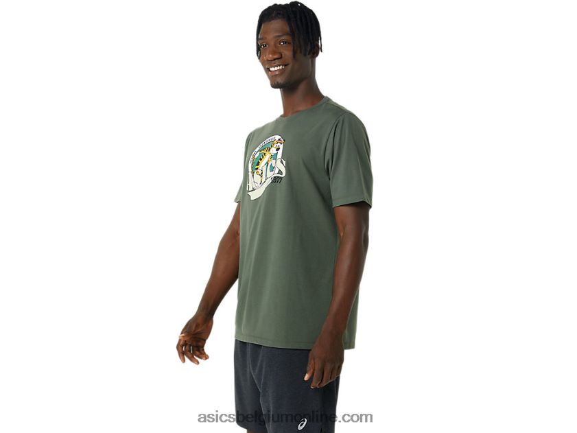 erfgoed 1977 T-shirt V6HXR2875 olijf canvas Asics