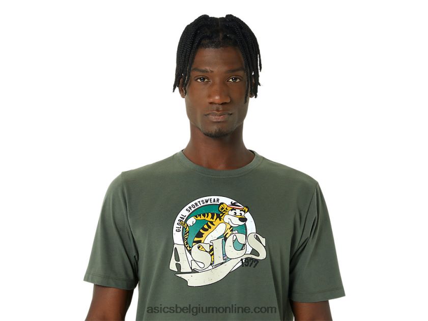 erfgoed 1977 T-shirt V6HXR2875 olijf canvas Asics