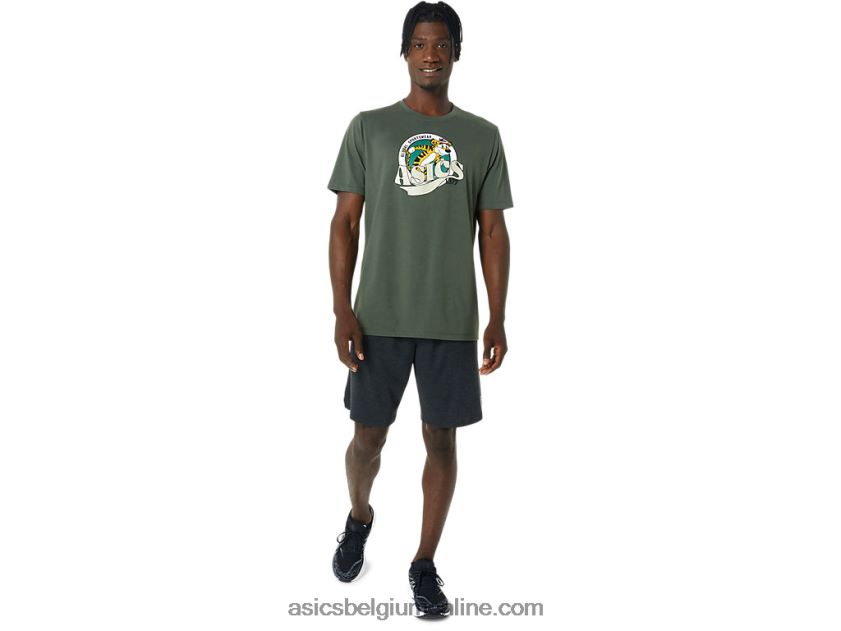 erfgoed 1977 T-shirt V6HXR2875 olijf canvas Asics