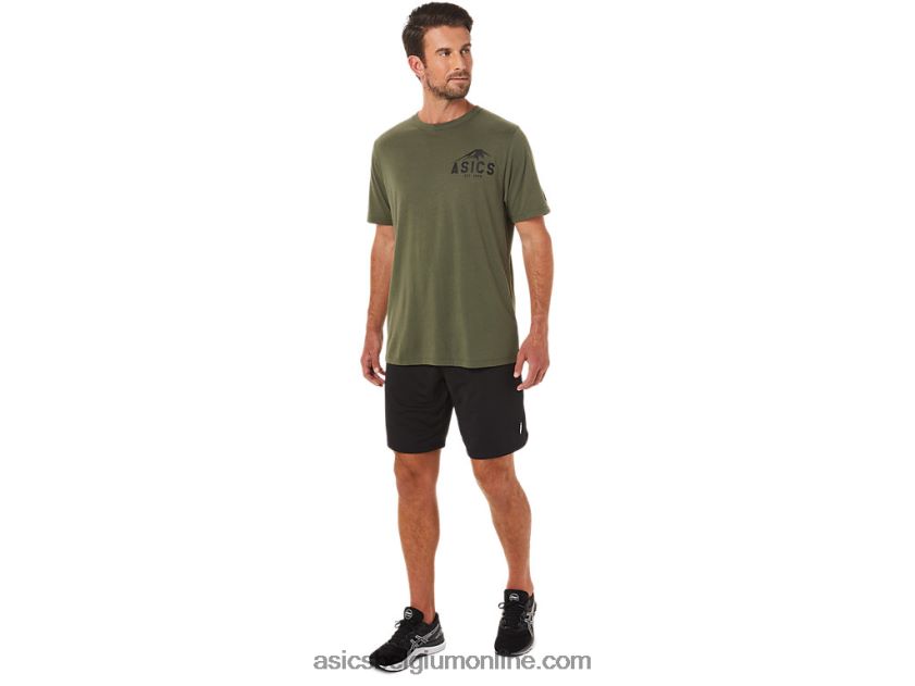 fuji-t-shirt uit 1977 V6HXR21630 olijf canvas Asics