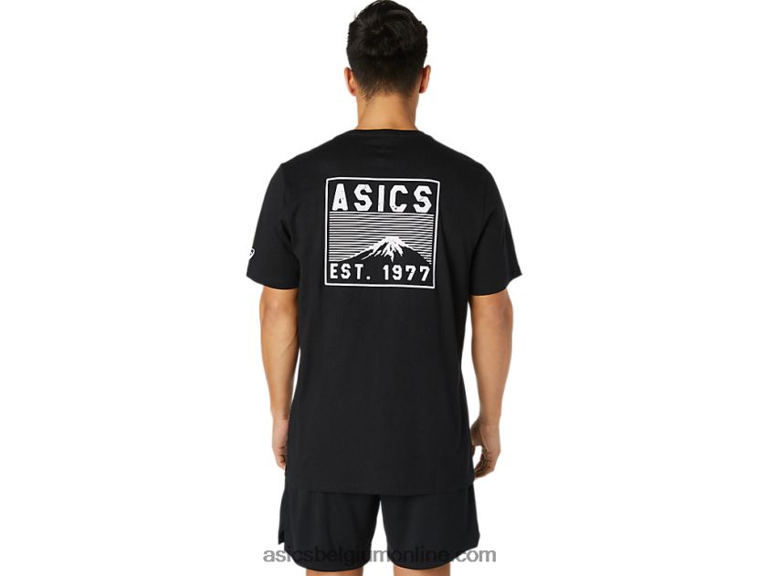 fuji-t-shirt uit 1977 V6HXR22034 prestatie zwart Asics