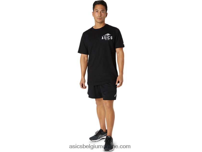 fuji-t-shirt uit 1977 V6HXR22034 prestatie zwart Asics