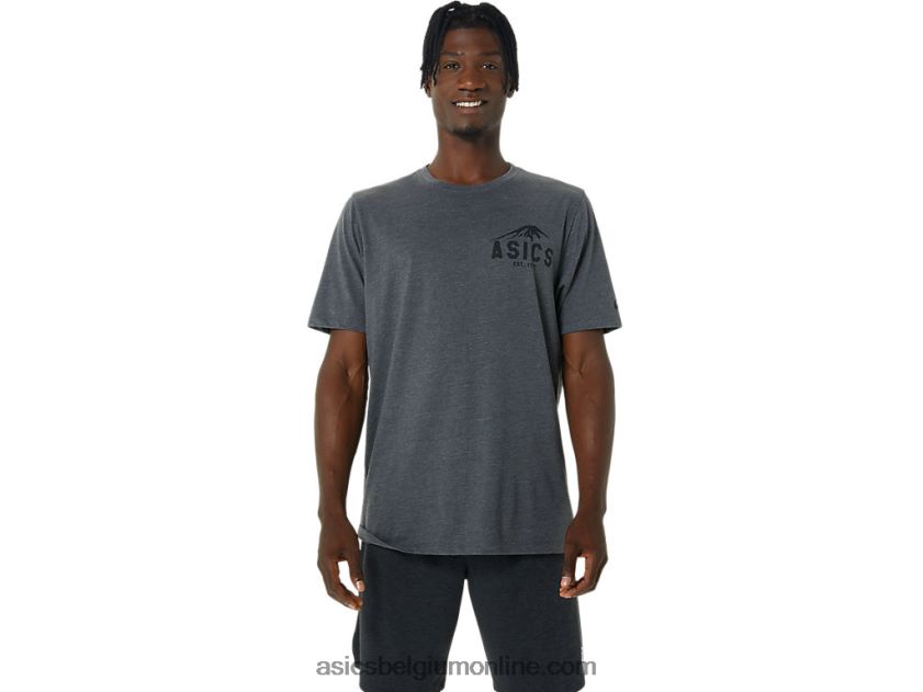 fuji-t-shirt uit 1977 V6HXR2886 donkergrijze heide Asics