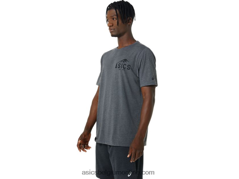 fuji-t-shirt uit 1977 V6HXR2886 donkergrijze heide Asics