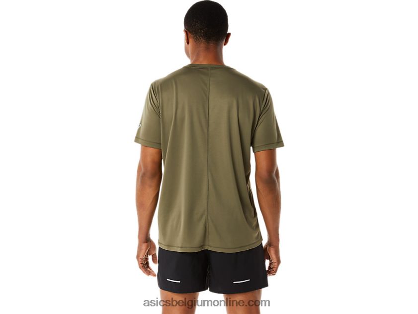 fujitrail-top met korte mouwen voor heren V6HXR21091 mantel groen Asics