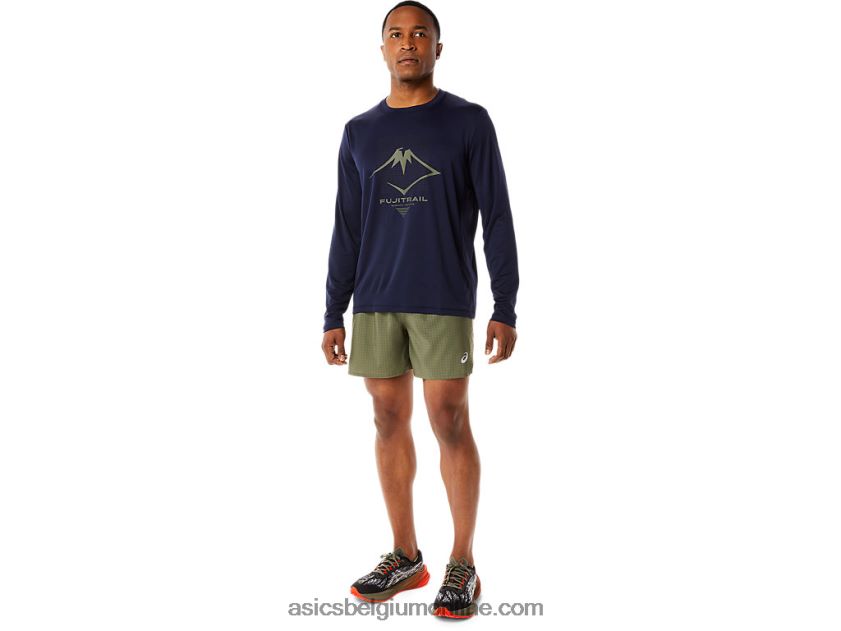 fujitrail-top met lange mouwen voor heren V6HXR21067 middernacht Asics
